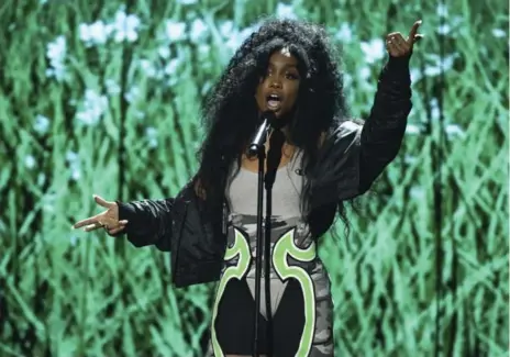  ?? MATT SAYLES/INVISION/THE ASSOCIATED PRESS ?? SZA performs “Love Galore” at the BET Awards. She will perform at Rebel, an upgrade from the Phoenix booking, but original tickets will be honoured.