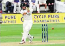  ?? AP ?? Able Kane New Zealand’s Kane Williamson pulls one against Sri Lanka on day three of the first Test in Dunedin yesterday.