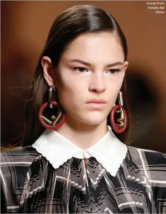  ??  ?? A look from Fendi’s fall
show.