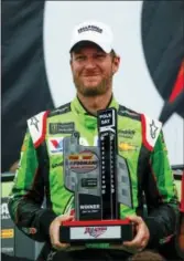  ?? BUTCH DILL — THE ASSOCIATED PRESS ?? Dale Earnhardt Jr. (88) wins the pole for the NASCAR Cup Series auto race at Talladega Superspeed­way, Saturday in Talladega, Ala.