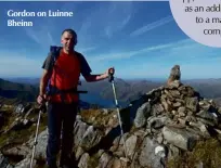  ??  ?? Gordon on Luinne Bheinn