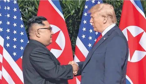  ?? /GETTY IMAGES ?? Trump logra reunirse con el líder norcoreano Kim Jong-un.