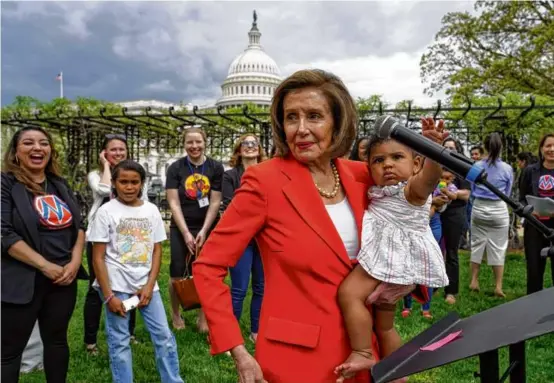  ?? LEIGH VOGEL/GETTY IMAGES FOR MOMSRISING.ORG ?? Representa­tive Nancy Pelosi, whose new book is due out in August, spoke at the MomsRising.org Toddler Choice Awards.