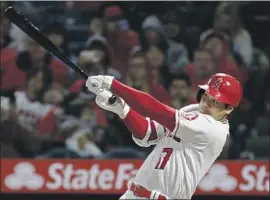  ?? Gary Coronado Los Angeles Times ?? SHOHEI OHTANI is batting only .238 in the Angels’ first 20 games, but he’s hoping his biggest contributi­ons will come later in the season when it’s really needed.