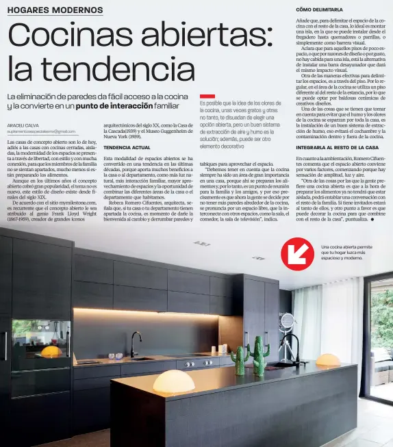  ?? ?? COCINA INTEGRAL GIOSERMAN
TENDENCIA ACTUAL
CÓMO DELIMITARL­A
INTEGRARLA AL RESTO DE LA CASA