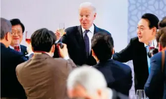  ?? REUTERS ?? Joe Biden realizó su primera gira en Asia, iniciando en Corea del Sur