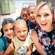  ??  ?? MAKING A DIFFERENCE: Catherine Constantin­ides has been working in the Saharawi refugee camps for four years.