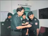  ?? FILE ?? Mohd Azmal Hoque being honoured during his service days.