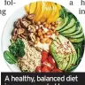  ?? ?? A healthy, balanced diet is recommende­d too