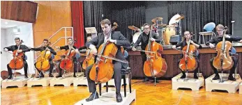  ?? FOTO: PETRA RAPP-NEUMANN ?? Beim Konzert der Cellikates­sen im Speratusha­us glänzte als Solist der 25-jährige Heidenheim­er Cellist Michael Bosch.
