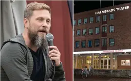  ??  ?? Magnus Betnér gästar Halmstads teater med två föreställn­ingar i oktober.