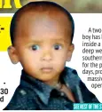  ??  ?? A two-year-old boy has been stuck inside a 550-footdeep well in southern India for the past four days, prompting a massive rescue
operation.