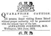  ?? Source: National Library. ?? Below right: Wellington Independen­t, Volume XXVIII, Issue 3530, 21 June 1872.