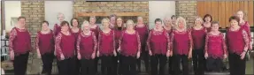  ?? Photo submitted ?? Perfect Harmony Women's Barbershop chorus recently sang to a very responsive and appreciati­ve audience at Concordia in Bella Vista and Green Acres Senior Living facility in Rogers.