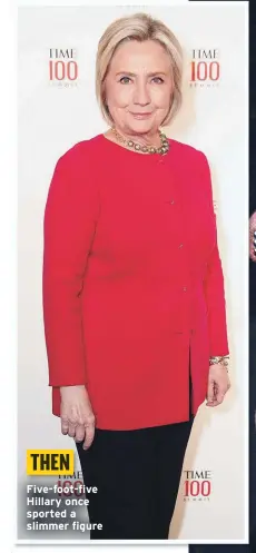  ??  ?? Five-foot-five Hillary once sported a slimmer figure