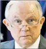  ??  ?? AG JEFF SESSIONS Matter of “national security.”