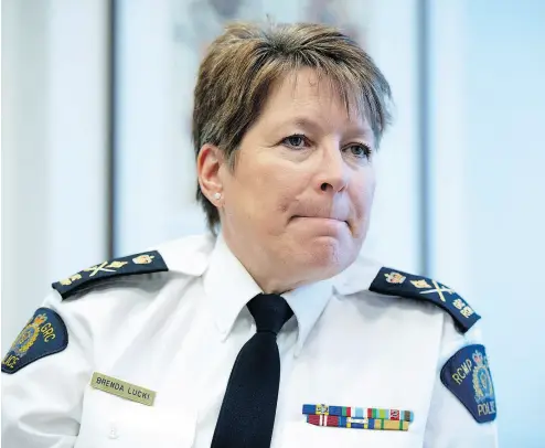  ?? JUSTIN TANG /THE CANADIAN PRESS ?? “People don’t come to work and say they’re going to bully somebody or harass somebody,” says RCMP Commission­er Brenda Lucki. “We have to figure out what the root causes are and try to get to that.”