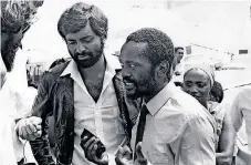  ?? | Independen­t Media Archives ?? BLACK Consciousn­ess activists (from left) Strini Moodley, Saths Cooper and Aubrey Mokoape, launched the SA Students Organisati­on (SASO) with Steve Biko. The trio were jailed for treason as a result of their activism.