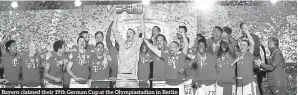  ??  ?? Bayern claimed their 19th German Cup at the Olympiasta­dion in Berlin