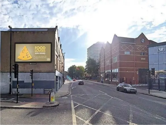  ?? IMAGE: BRISTOL CITY COUNCIL ?? A proposed digital screen ad board on Church Road in Redfield which has been refused by Bristol City Council planners