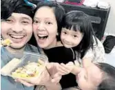  ??  ?? Chynna Ortaleza (center) with husband Kean Cipriano and kids