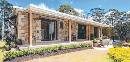  ??  ?? Opposite: Home owners Darren, James, 12, and Mary with Selling Houses Australia host Andrew Winter. Above: The rear exterior after its makeover. Below: Before (left) and after in the living room. Bottom: Landscape designer Charlie Albone and interior designer Shaynna Blaze.