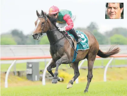  ?? Photo / Trish Dunell ?? Igraine wins Saturday’s $100,000 Counties Cup at Pukekohe. Inset: Paul Moroney.