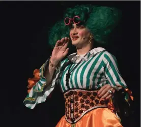  ?? ?? Malcolm Galea as Dame in Masquerade's 2017-18 Panto Alice In Wonderland