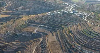  ??  ?? SDE BOAZ is seen from the air, with the four contested properties in the forefront.