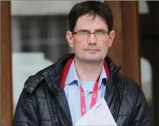  ??  ?? Pathologis­t Dr Clive Kilgallen leaving the Coroner’s court.