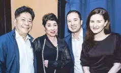  ??  ?? (From left) Charlie Rufino and Doris Ho with Raymond and Anna Rufino.