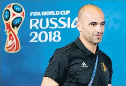  ?? ROBERT GHEMENT / EFE ?? El selecciona­dor de Bélgica, Roberto Martínez, en el Kazan Arena