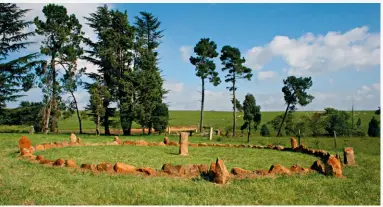  ??  ?? With the help of a farmworker and an old Fiat tractor, Bruce built Ring of Rocks, a “sort of Stonehenge”, on the family smallholdi­ng at the top of Van Reenen’s Pass, 30km from Harrismith. They pegged out the equinox and solstices, as well as sunrise...