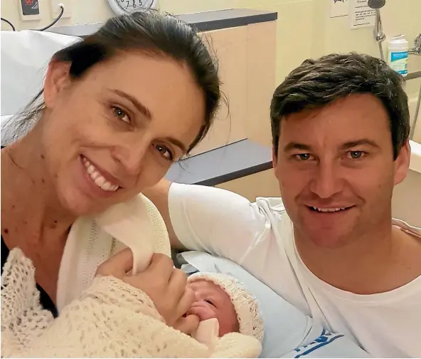  ??  ?? Prime Minister Jacinda Ardern and Clarke Gayford announced the arrival of their baby girl on social media yesterday.