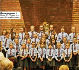 ??  ?? Show stoppers St Kenneth’s Primary were part of the celebratio­ns