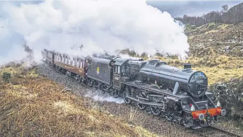  ?? PICTURE: JANE BARLOW/PA ?? The Jacobite passing Lochailort en route to Mallaig back in 2022. Passengers have been urged to take the Scotrail service to enjoy the route