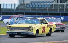  ??  ?? Ferdi van Niekerk Junior (Ford Galaxie) won the opening race for SKF Legend Saloon Cars at Zwartkops.