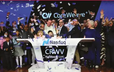  ?? ?? CoreWeave À sua volta, a economia da IA começou a organizar-se como uma cadeia circular de promessas
