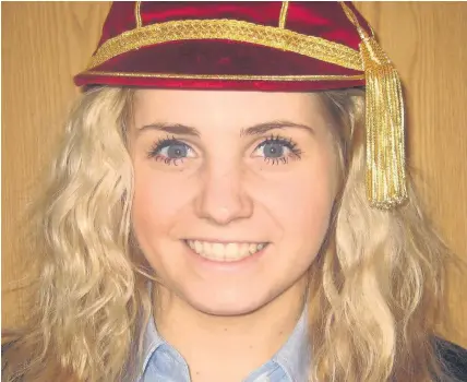  ?? South Wales Police ?? > Welsh rugby internatio­nal Elli Norkett, 20, was killed in a car crash