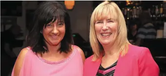  ??  ?? At the Pink night for Breast Cancer Awareness in Nolan’s Pub were Laurence Brown, Mary Cunningham and Paul Nolan and above, at Friday’s fundraiser for the Gary Kelly Cancer Support Centre were Ann Finnegan and Ann Tracey.