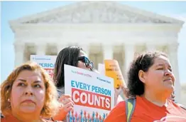  ?? MANDEL NGAN/GETTY-AFP ?? In another census battle, demonstrat­ors last year at the U.S. Supreme Court protest a plan to add a citizenshi­p question to the 2020 census. The court blocked the question.