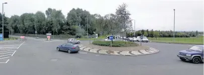  ??  ?? Heathery roundabout Wishawhill pupils will be crossing this busy roundabout on their way to St Thomas Primary