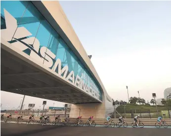  ??  ?? The Dubai and Abu Dhabi Tours have both attracted some of the finest riders in world cycling, including Britain’s Mark Cavendish and Italian Olympic gold medallist Elia Viviani