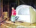  ?? AFP ?? Indonesian President Joko Widodo stands by a tent on Monday.