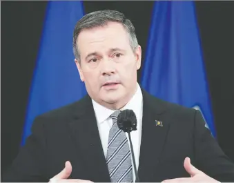  ?? CHRIS SCHWARZ/ GOVERNMENT OF ALBERTA FILES ?? Premier Jason Kenney says he won't discipline UCP members who travelled outside the country in December despite his government urging Albertans to stay home.