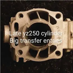  ??  ?? A ‘big transfer’ YZ250 cylinder, high power and high revs. Is this the key? Tune in next time to find out.