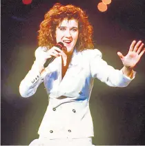  ??  ?? Yodeliciou­s: Dion winning the 1988 Eurovision Song Contest for Switzerlan­d