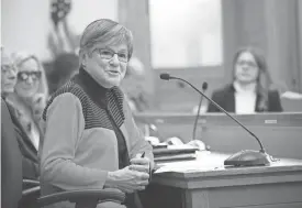  ?? JASON ALATIDD/TOPEKA CAPITAL-JOURNAL ?? Kansas Gov. Laura Kelly on Thursday signed a bill reforming the state's workers compensati­on laws.