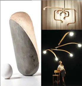  ??  ?? Clockwise from left, OVO’S LAMP submission (Adrian Fisher photo); and B.C.– based designer Michel Duvernet’s Orbital series (barn-barn designs photos).