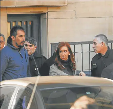  ?? CEDOC PERFIL ?? EN COMODORO PY. Cristina Kirchner, hace diez días, luego de su última indagatori­a ante la Justicia.